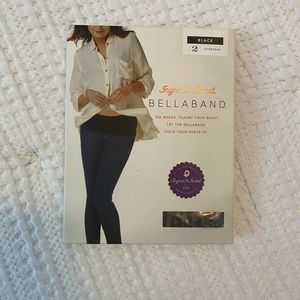 NWT Ingrid & Isabel Maternity Bellaband Size 2 Black Belly Band To Expand Jeans
